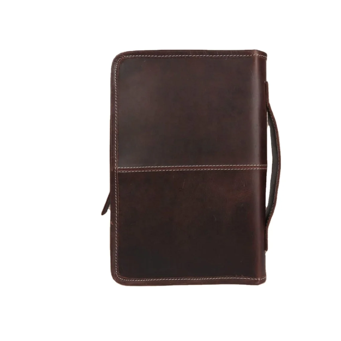 Handle Carry Leather Bible Book Cover, Leather Bible Sleeve ,Folder for Men and Women Custom Engraved Leather Bible Case