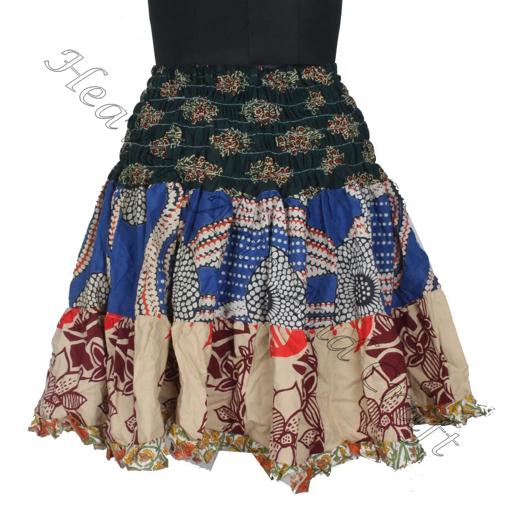 Богемная Сексуальная Пляжная одежда в стиле хиппи короткое платье для работы летняя мини-юбка бохо модная Женская оптовая продажа