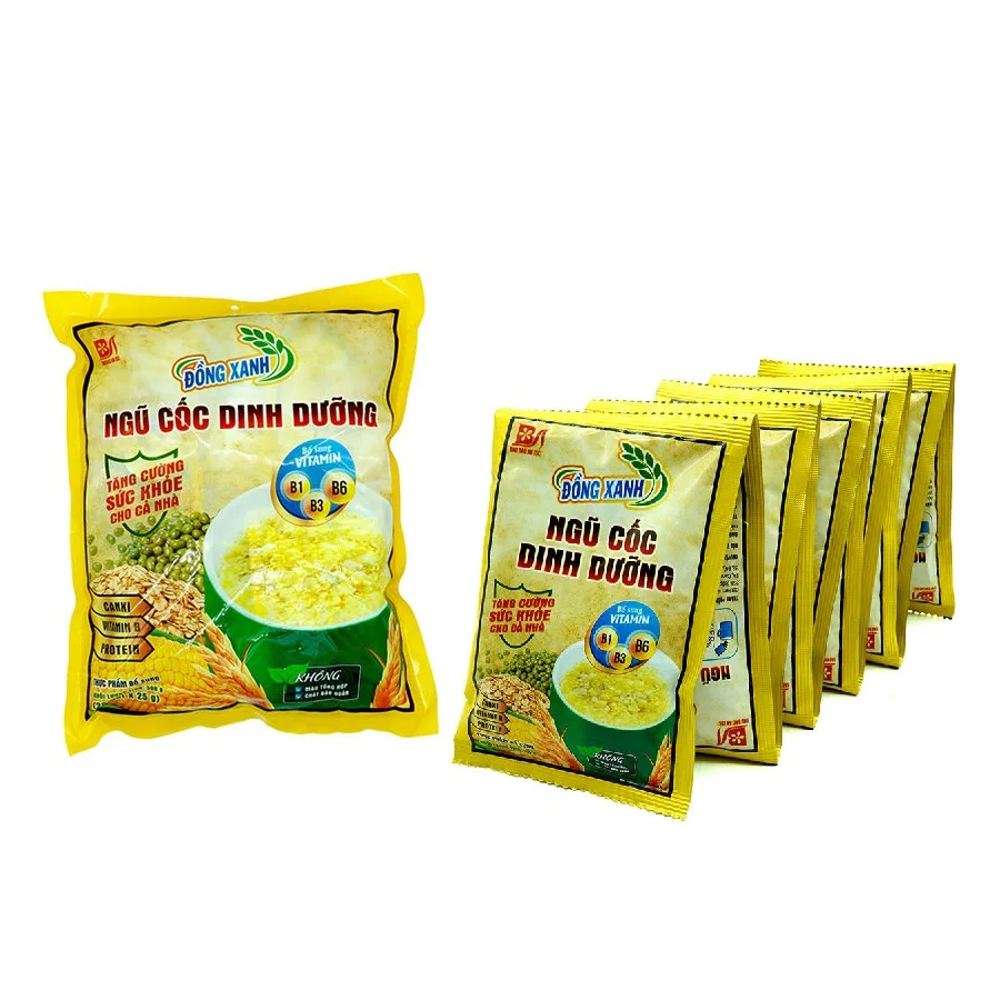 Wholesale Price OEM 20 Bags/Box Heathy Rich Protein, Calcium, Vitamin B Corn Wheat Oat Nut Instant Breakfast Cereal