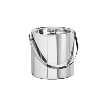 Metal Beer Tub Cube Container Glossy Finished Stainless Steel Ice Bucket Wine Champagne Cooler Large Ice Bucket