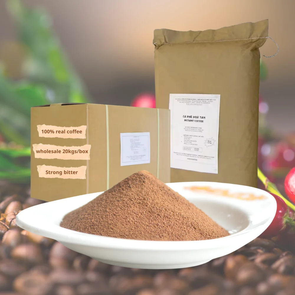 Wholesale Robusta Coffee Bean Cheap Price Material For Confectionery Beverage Industry Instant 1in1 Black Robusta Coffee