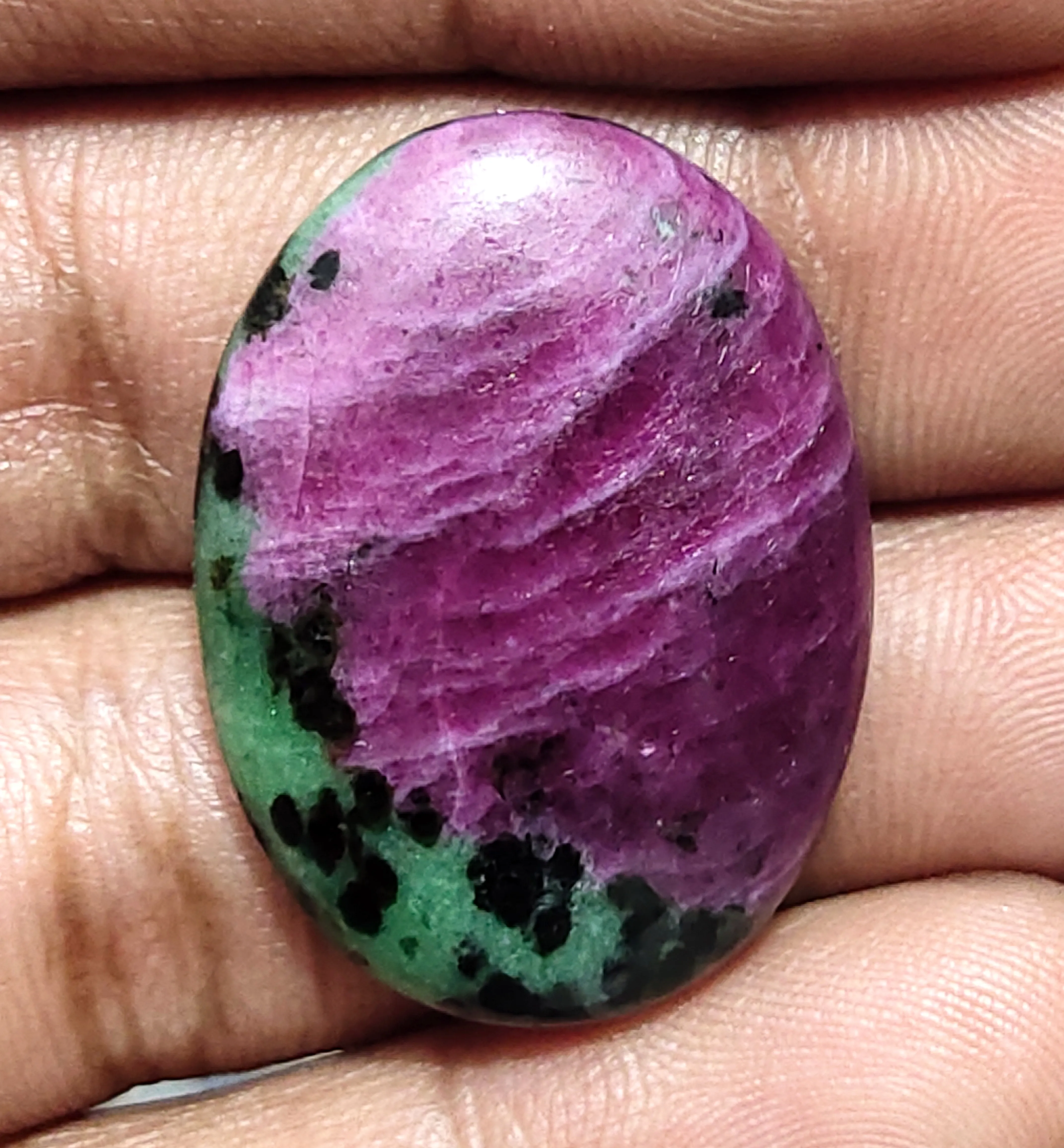 Top Quality Ruby Zoisite Gemstone 100% Natural Loose Gemstone Ruby Flat Back Cabochon for Jewelry Making and Art & Decoration