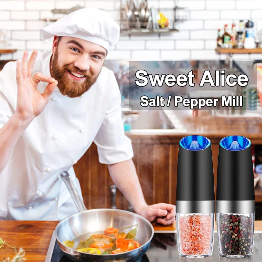 Top Selling Adjustable Coarseness Automatic Salt and Pepper Grinder Set