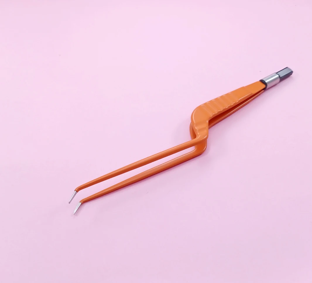Bayonet Angled Full Non Stick Forceps Euro Electrocautery Coagulation Forceps Pliers Reusable Medical ElectroSurgery Instruments