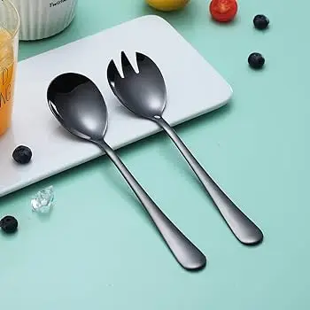 Latest Arrival Decorative Metal Salad Server Set Handmade Spoon & Fork Unique Handle Home Kitchen & Restaurant Cutlery Tableware
