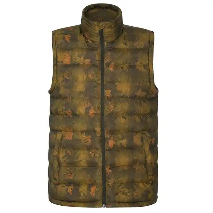 Custom High Quality Duck Down Quilted Vest Men Oversized Winter Fabric 100% polyester Cotton Filled Puffer Vest coats for unisex