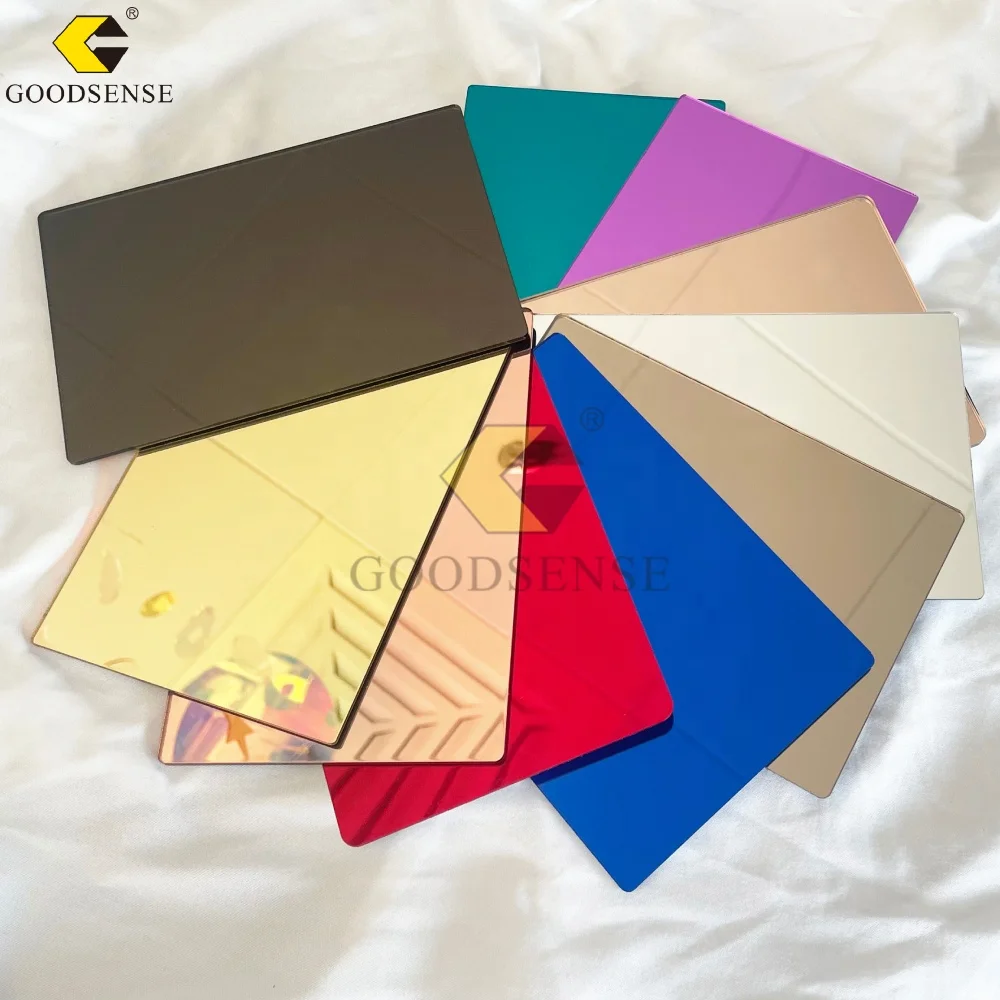 Goodsense 2mm Thick 4*8ft PMMA Color Silver Gold Rose Mirror Acrylic Sheet