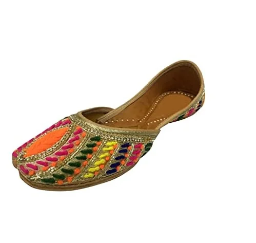 Plain Bkye Color Flat Khussa Shoe New Arrival Good Quality Womens Embroidery Cheap Blank Casual Simple Khussa Shoe