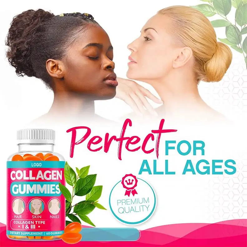 Private Label Vegan and Biotin Keratin Own Brand Engyme Keto Anti Age Vitamin Collagen Gummies Candy