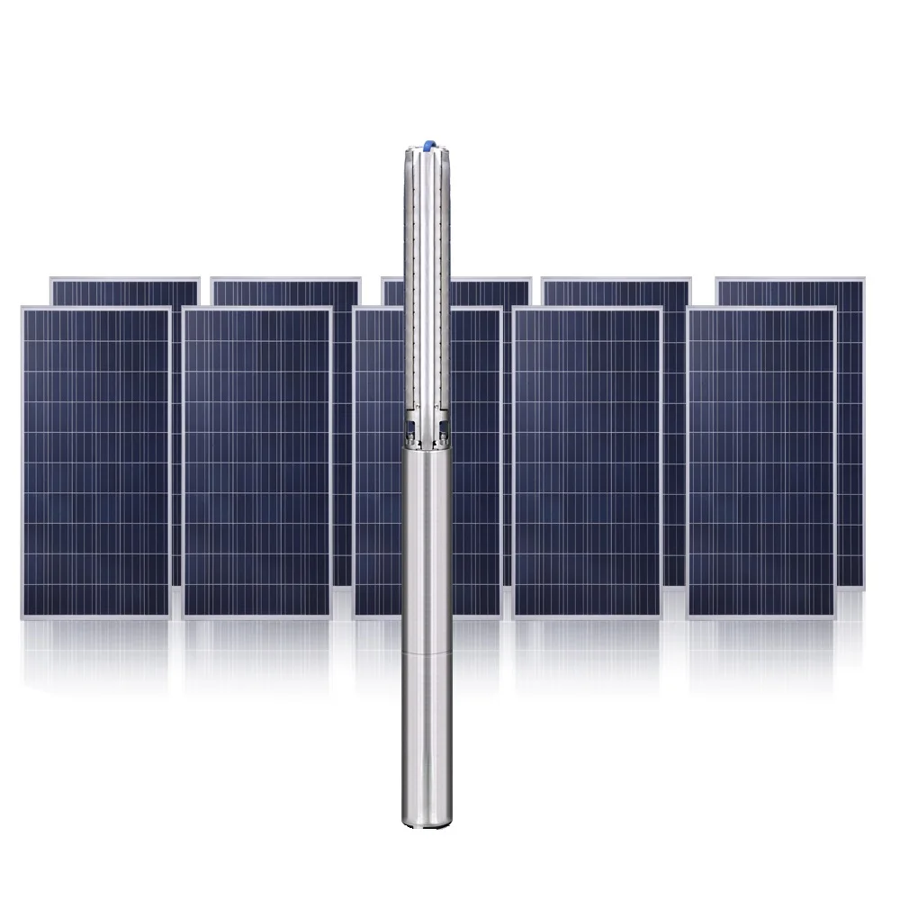 High Pressure 4 inch deep bore well 3 hp DC Solar Powered Submersible water pump for farms and water distribution system
