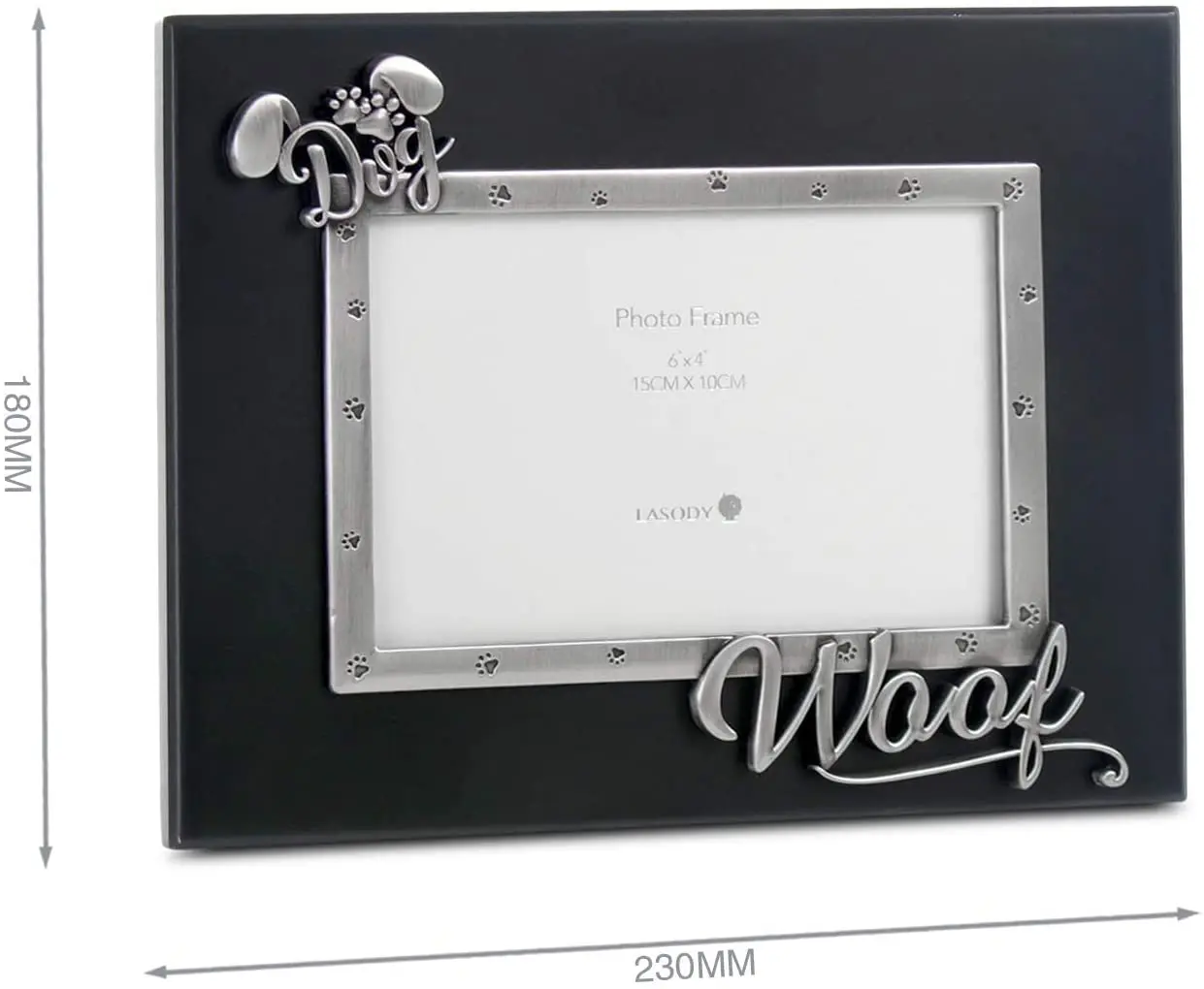 Expressions Sentiments Dog Picture Frame Black Photo Gift For Pet Dog Puppy Display On Tabletop Desk Or Hanging