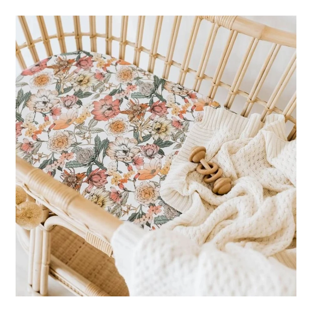 High Quality Fabric Bassinet Sheet Organic Cotton Super Soft Bassinet Sheet For Baby From Indian Manufacture