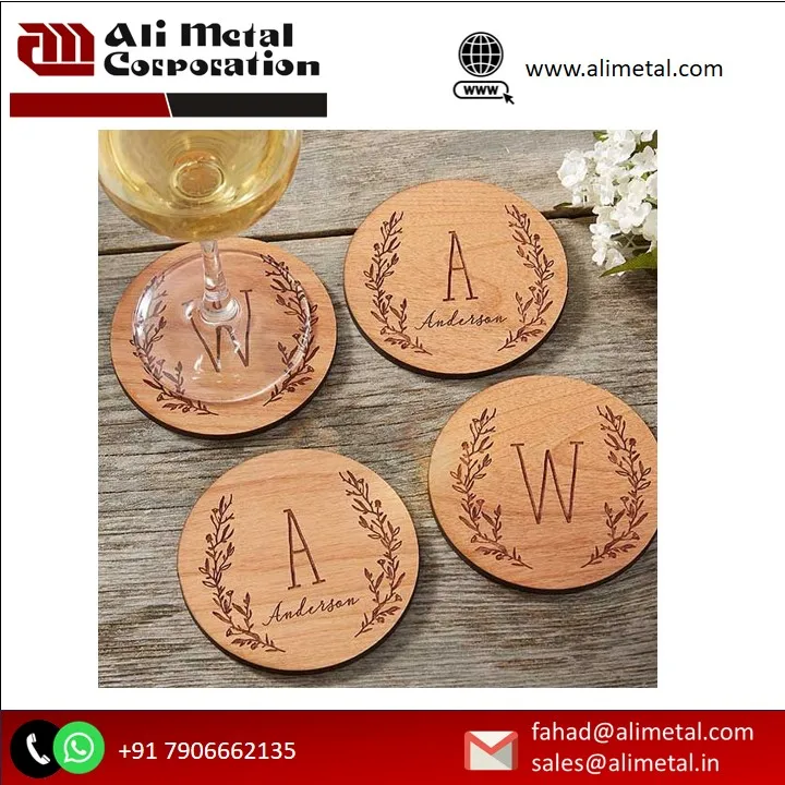 Wooden Coaster Set Fresh Wood For Home Deco Mat For Tableware And Kitchenware Pads For Hotel Restaurant Deco