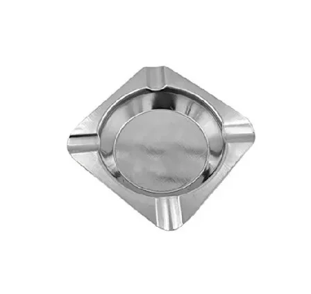 Round Shaped Stylish Ashtray for Home Office Hotel Bar Ash Bowls Modern design Ashtray Metal Silver Color tabletop accessories
