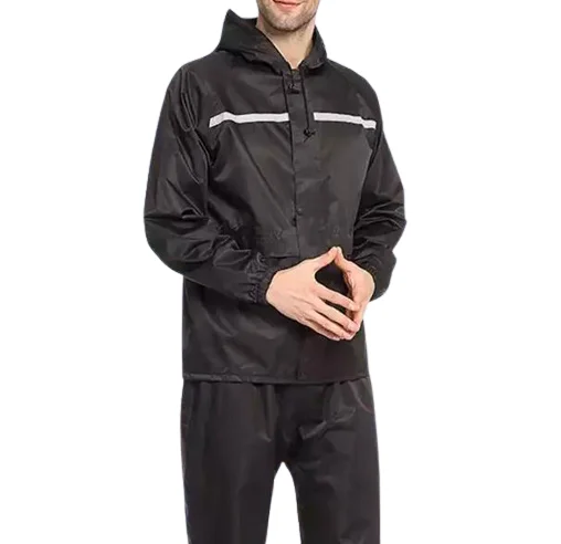 Waterproof Zipper Rain Coat Suit for Men Custom Zipper Rain Coat Women Bag Pants Poncho Customized PVC Adult Universal Logo Item
