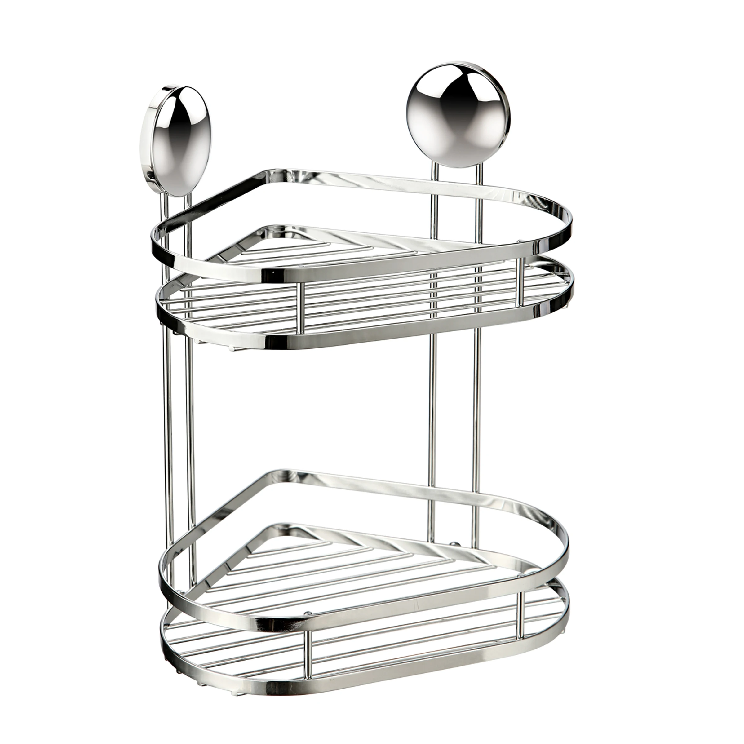 Infinity Bathroom Wall Mounted 2 Tier Corner Shower Caddy Shelf