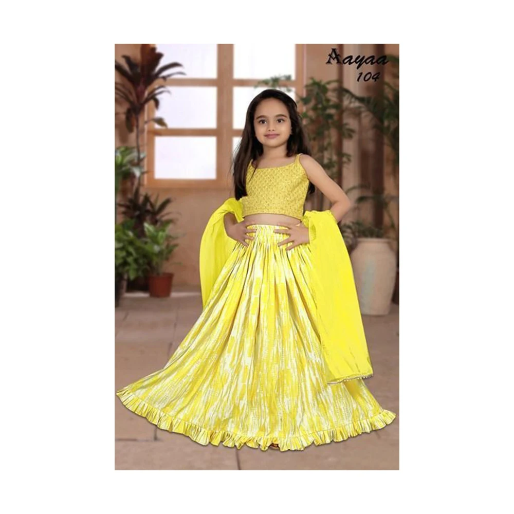 Новейшая Современная традиционная индийская одежда Lehenga Choli для детей по оптовой цене от Индии