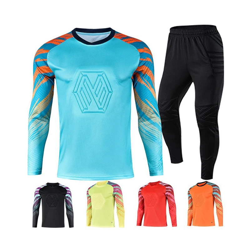 Custom Sublimation Design Training Goalkeeping Kits Goalkeeper Uniform Set Padded Uniform Football Mens Soccer Tracksuit Wear