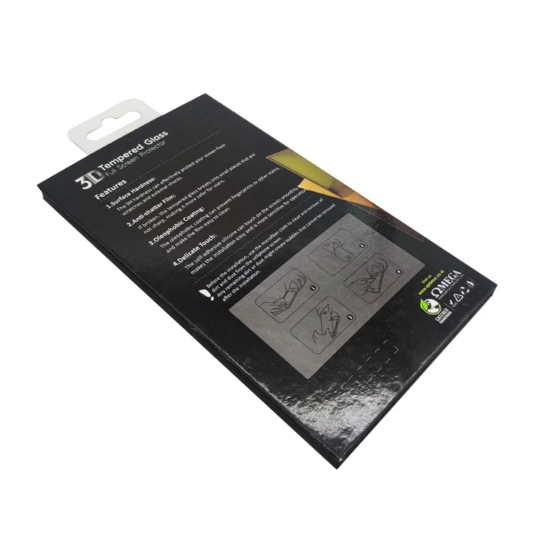 Custom Phone Protective Film Packaging Mobile Retail Package Tempered Glass Case Screen Protector Packing Box