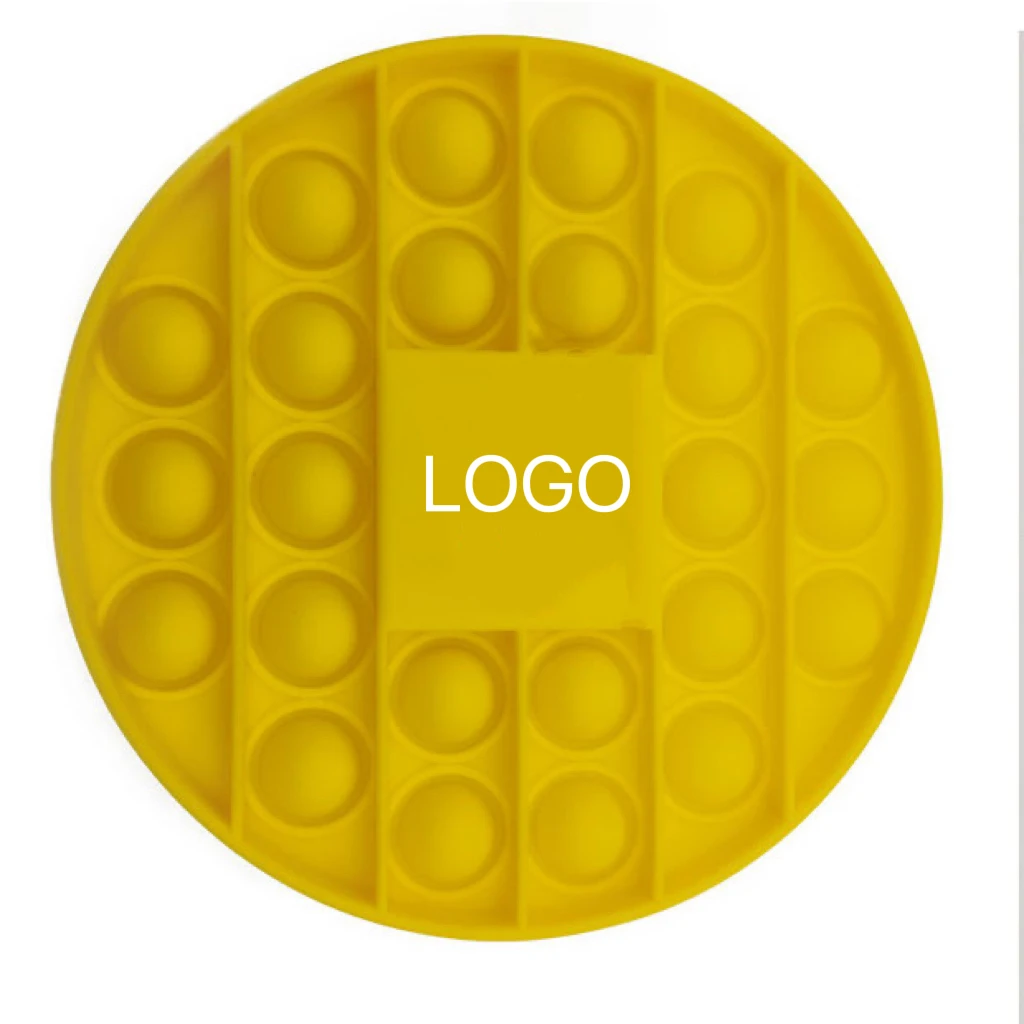 Custom Logo Silicone Pop Toy Push Bubble Toy Silicone Fidget Sensory pop toy