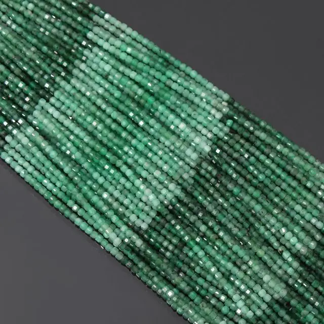 Trendy Green Shaded Emerald Wholesale Natural Micro Faceted Round Shape Loose Jewelry Making Beads