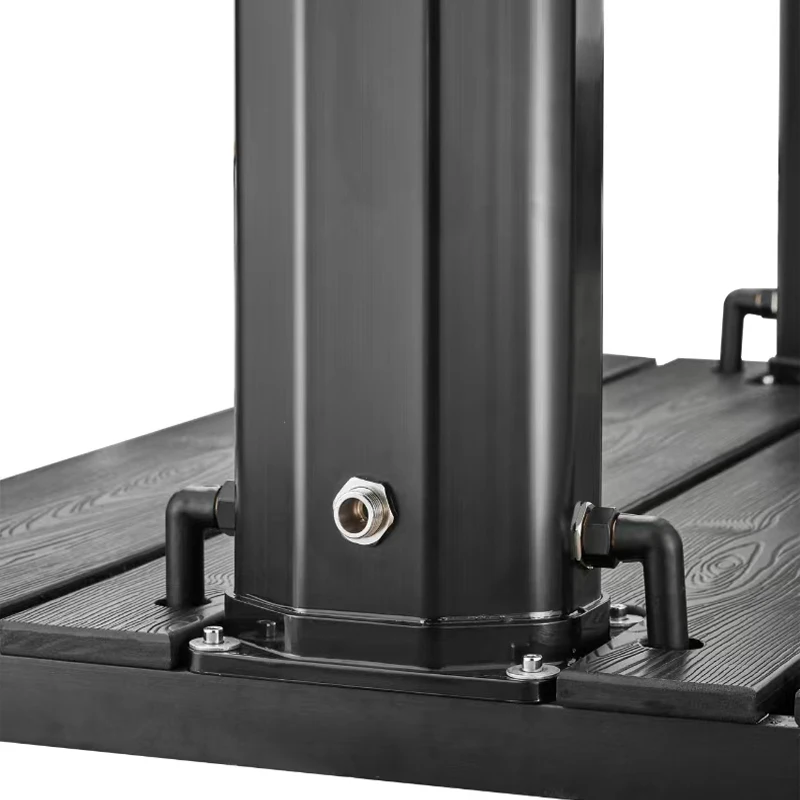 60L Kangrun Luxury Outdoor Garden Shower with Rainfall Head Gate Style Outdoor Showergate Solar Shower for Off Grid life