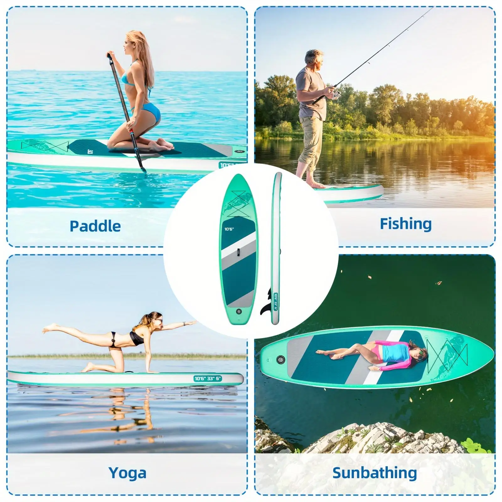 Inflatable Stand Paddle Board with SUP Accessories for Adults and Teens of All Skill Levels