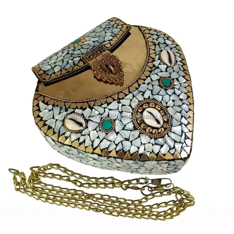 Evening clutch bags Bridal party sling bag mosaic bag antique ethnic clutch Indian ethnic purse From India by RF Crafts