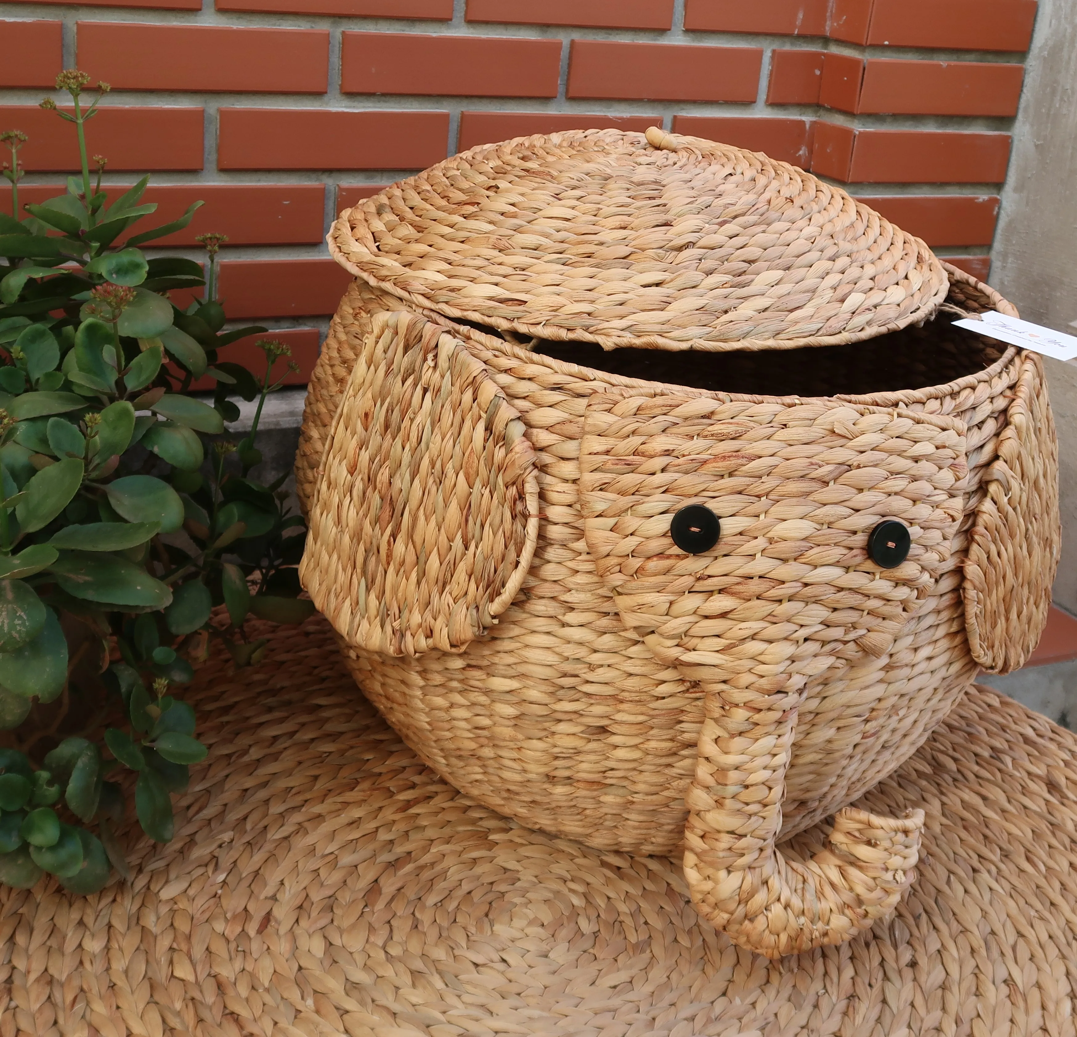 Функциональная и модная корзина для слонов из ротанга/удобная водяного гиацинта с крышкой сделанный во Вьетнаме