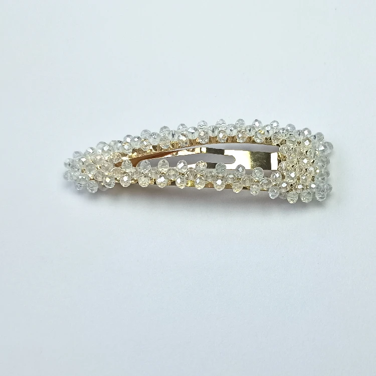 trend fasion glass beads snap clip