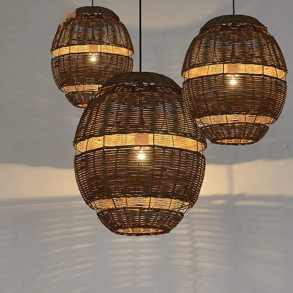 Creative Rattan Lampshades Pendant Lamp Ceiling Lamp Wicker Furniture Other Home Decor
