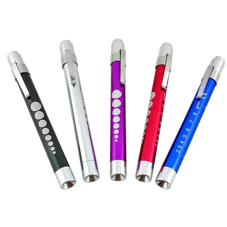 Best Quality Penlight Doctors Nurse Pen Light with Pupil Gauge Bright LED with Batteries Professional Medical Devices Pin tech I
