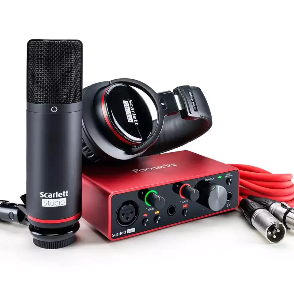 Sales Promo Focusrites Scarletts 2i2 Studio (3rd Gen) USB Audio Interface and Recording Bundle with Pro Toolss