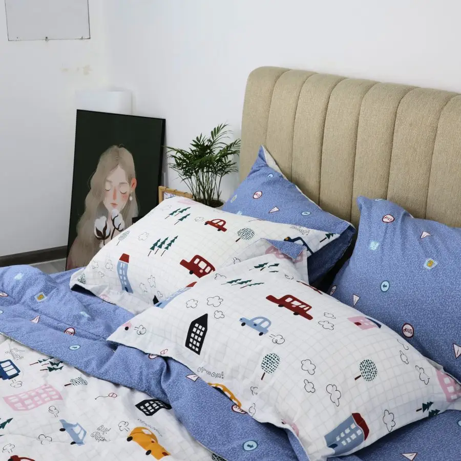 Wholesale Cartoon Bedding Set Comforter Bedsheet Sheet California King, King, Queen, Twin, Double size with duvet sets 4 piece