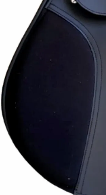 Buy Good Quality Synthetic Jumping Saddle with Solid Black Colored For Horse Racing Uses By Indian Exporters