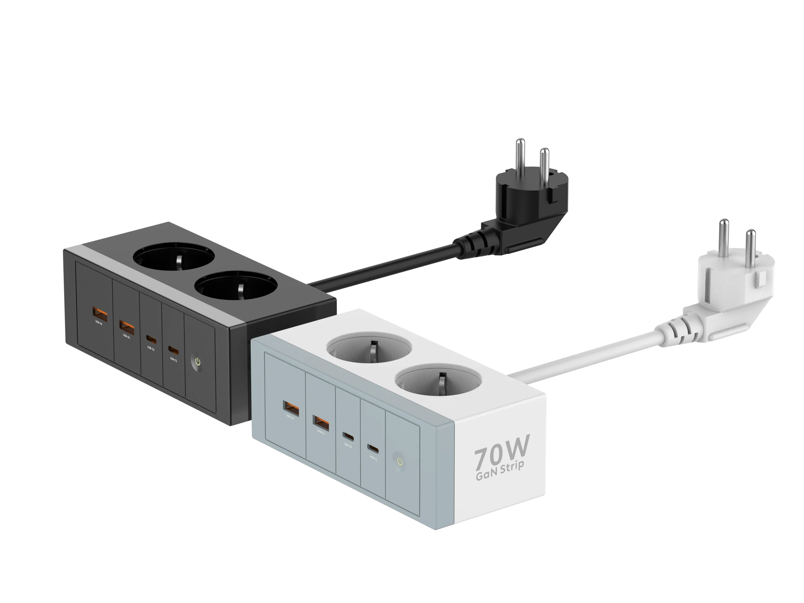 CB/CCC/ETL/PSE/ FCC/CE Factory 70W GaN USB Type C Charger Ports PD Desktop Fast Charger For iPhone Samsung  Macbook Laptop iPad