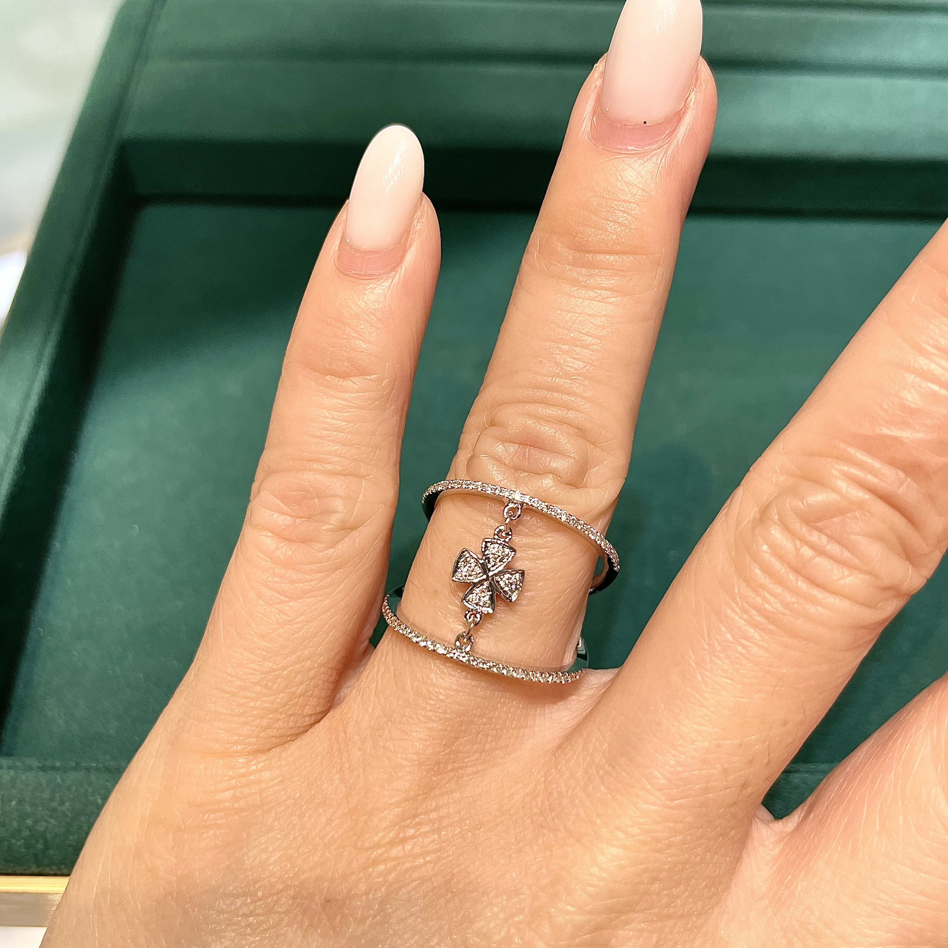 OEM женские ювелирные изделия 925 стерлингового серебра 10K 14K 18k золото 750 белое кольцо с бриллиантом
