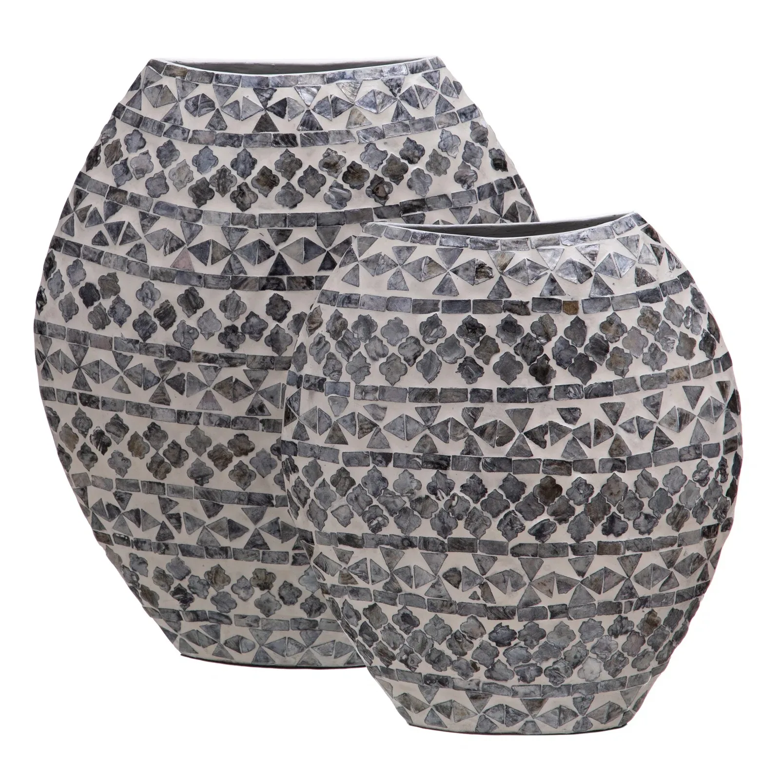 Amazon Hot Sale Capiz Mother of Pearl Vases For Flowers Durable Handwoven Living Room Furniture