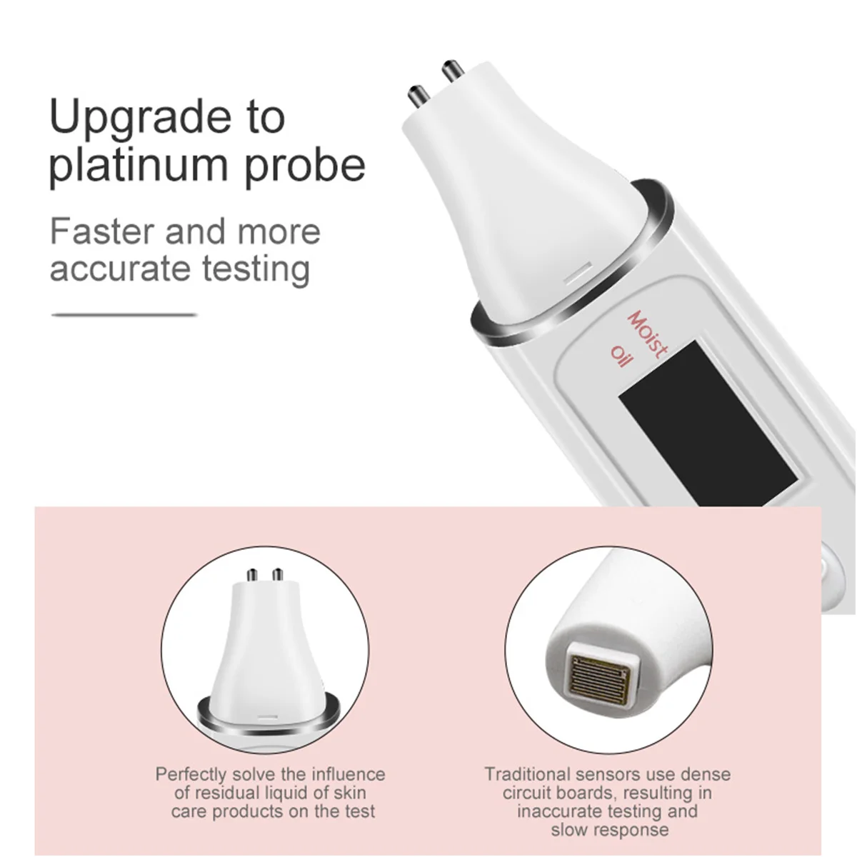 Portable Facial Skin Testing Machine Mini Skin Tester Pen Digital Oil Moisture Detector Home Use Skin Analyzer Machine