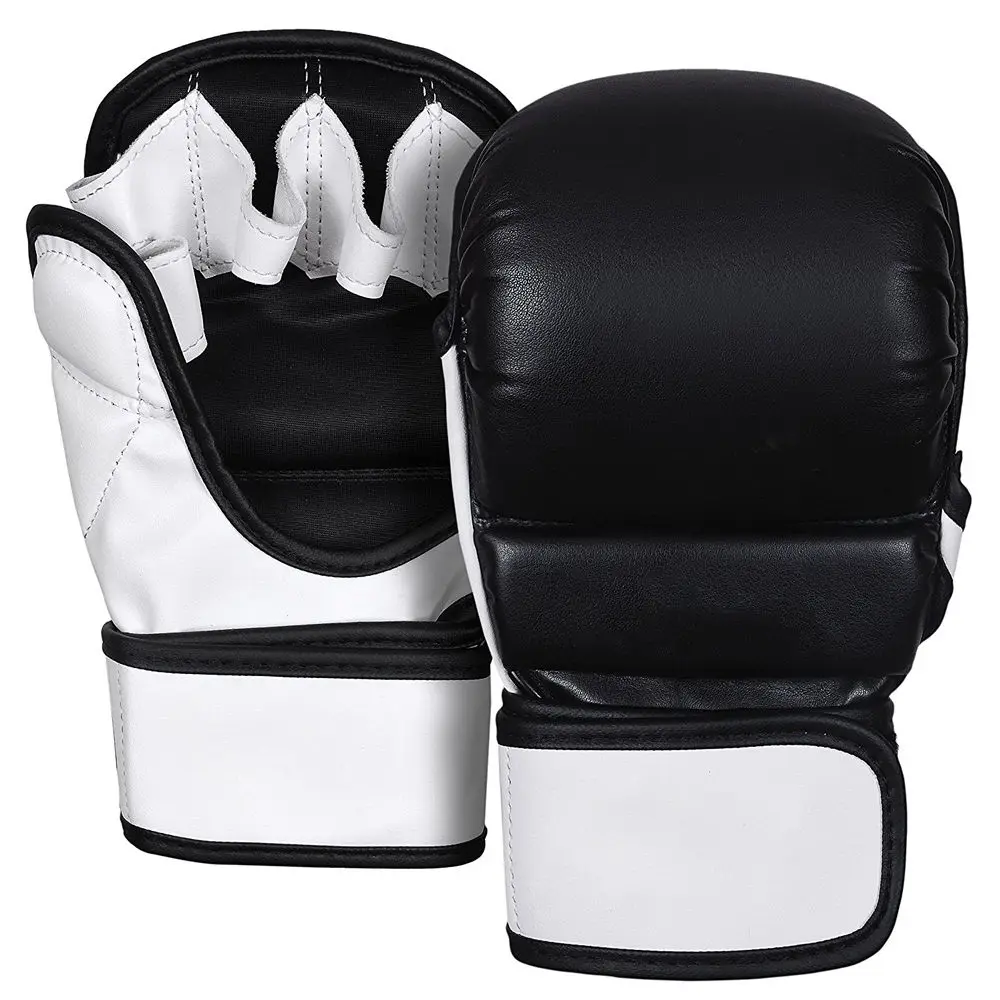 Professional Training UFC Muay Thai Sparring Gloves Heavy Bag Boxing Mitts PU Leather MMA Sparring Glove Punching Bag Gloves