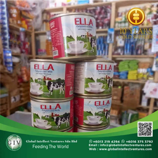 Полный крем ELLA Испарительное молоко с 2% белком для кофе/чая и выпечки продукты лучшего качества из Малайзии 390 г, 500 г, 1 кг.