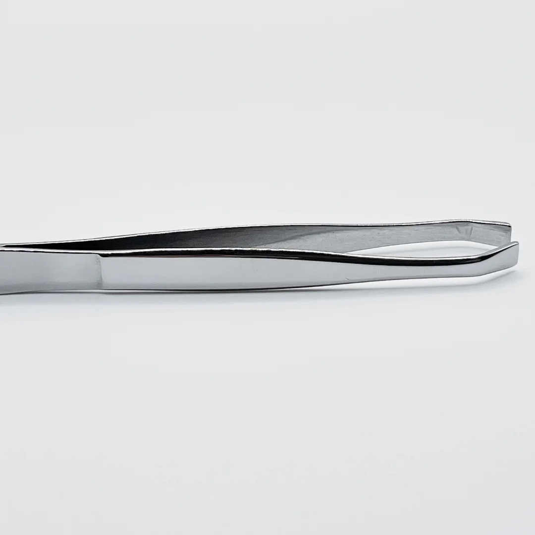Unique Design Straight Tip Polished Eyebrow Tweezers Best Quality