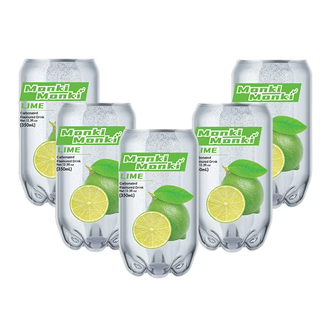 Popular Carbonated Drinks Hot Selling Beverages Multiple Fruit Flavor Soda Water Customization Packaging Labels Monki Monki Soda