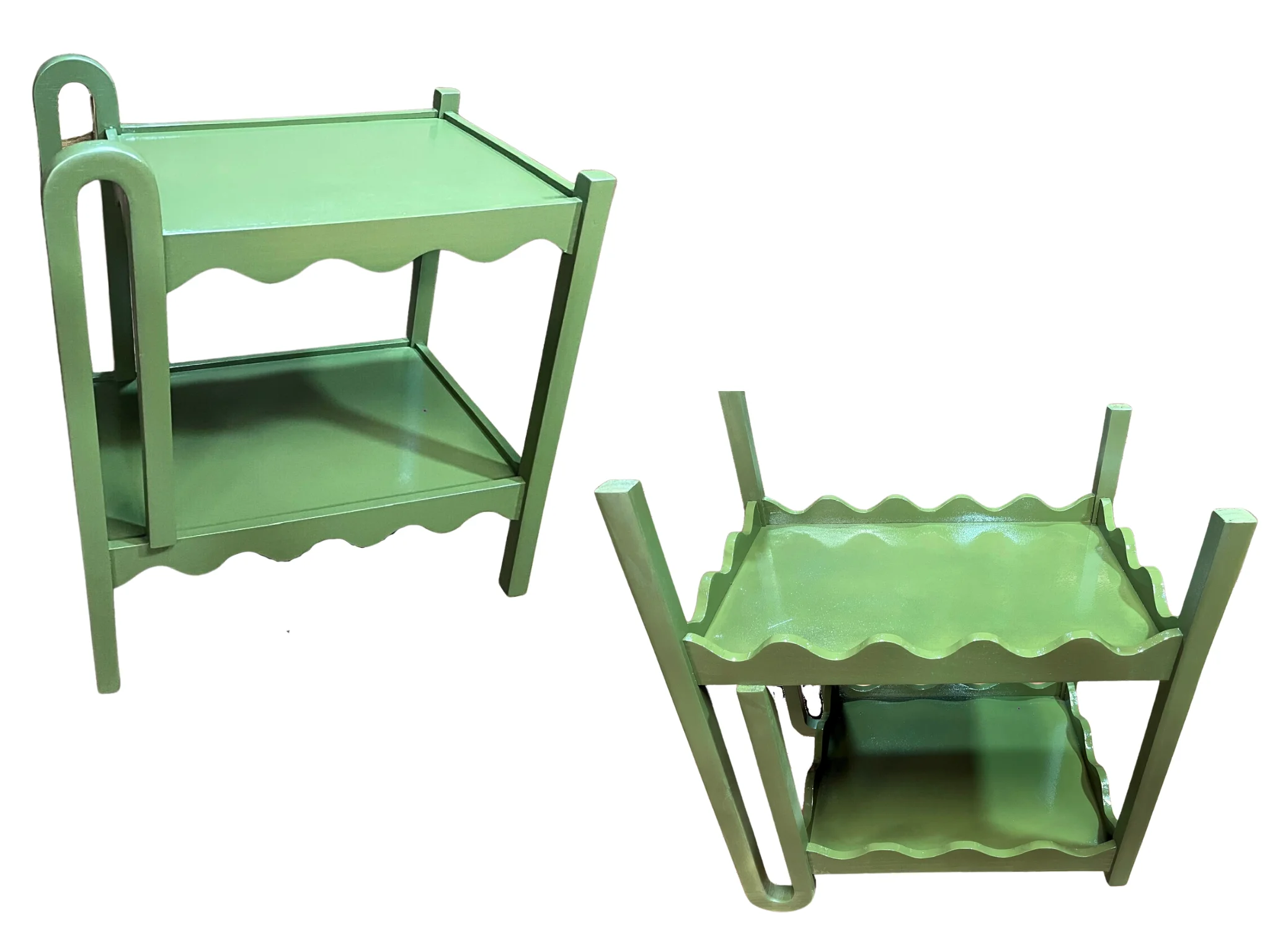 Premium Luxury Lacquer Items Customized Design MDF Wooden Scalloped LACQUER TRAY With High Glossy Finish Serving decor