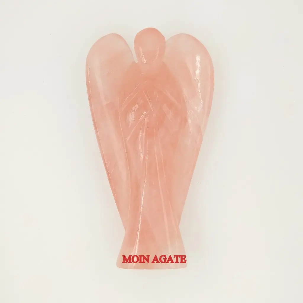 1 Inch Rose Quartz Angel Pocket Stone Semi-Precious Gemstone Healing Stone for Sale Gemstone Crystal Angels For Sale