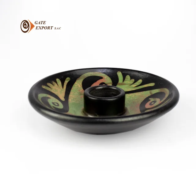 2023 PALO SANTO HOLDER/MADE BY PERUVIAN COMMUNITIES/FROM TALENTED HANDMADE ARTISANS/100 % PERUVIAN / CLAY