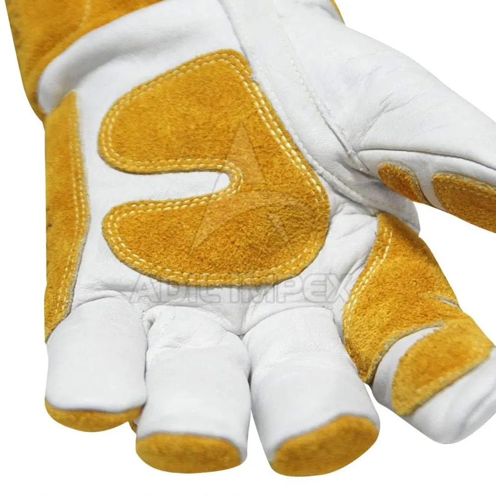 Wholesale Leather Welding Gloves Cowhide Split Leather Factory Manufacturing High Quality Safety Welding Gloves