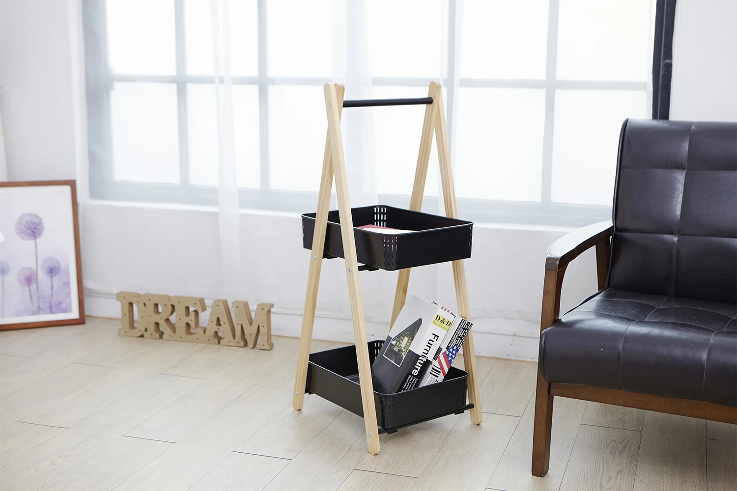 Home storage Best Shelf SALE Organizer Factory Home Storage Furniture Manufacturer Household DIY 2 Tier Rolling Storage Rack Kitchens Rustic