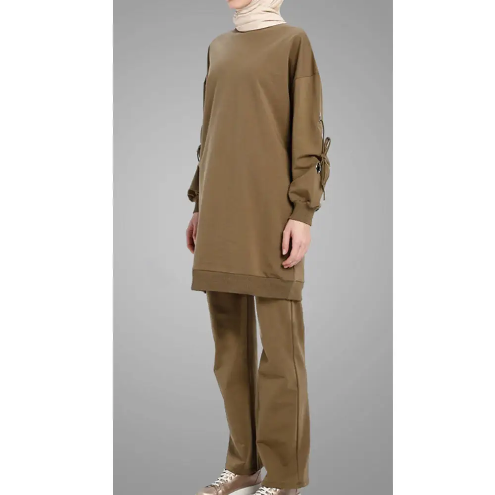 Beautiful Ladies Sportswear Latest Fashion Islamic Tracksuit High Quality New Season Long Sleeve Muslim Women Two Pieces Suits