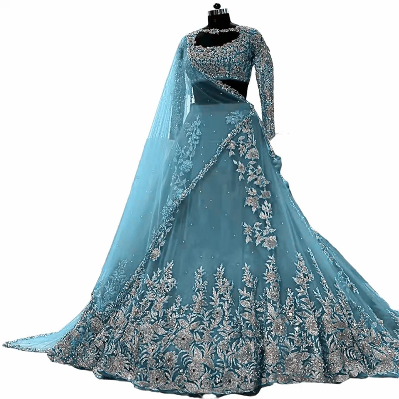 Hot Selling Indian Pakistani Embroidery Party Wear Lahenga Choli For Women Fashion 2023 wedding wear girls india collection